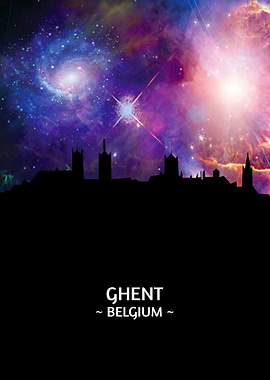 Ghent Belgium Skyline