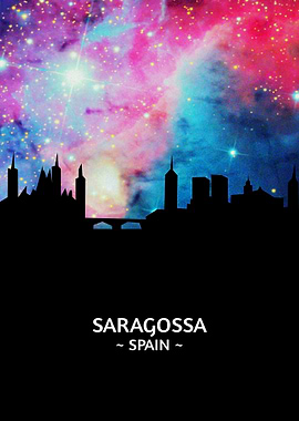 Saragossa Spain Skyline