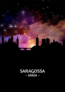 Saragossa Spain Skyline