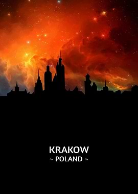Krakow Poland Skyline