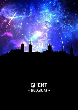 Ghent Belgium Skyline