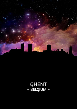 Ghent Belgium Skyline