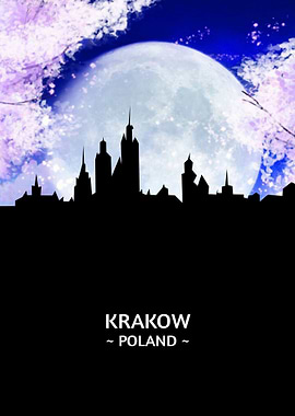 Krakow Poland Skyline