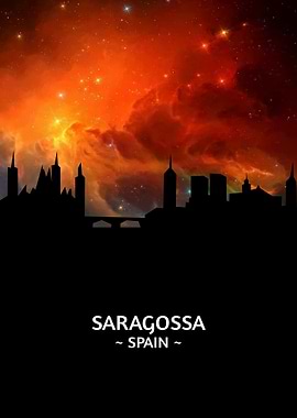 Saragossa Spain Skyline