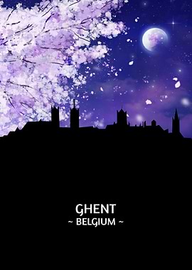 Ghent Belgium Skyline