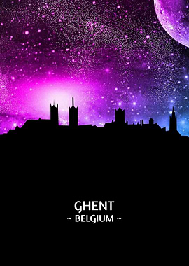 Ghent Belgium Skyline
