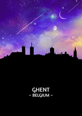 Ghent Belgium Skyline
