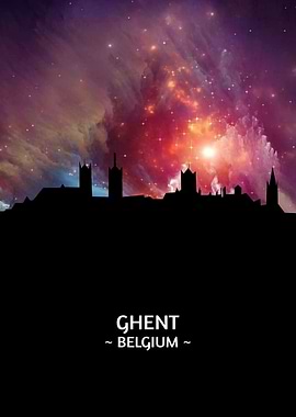 Ghent Belgium Skyline