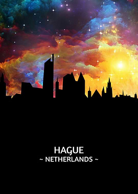 Hague Netherlands Skyline