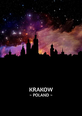 Krakow Poland Skyline