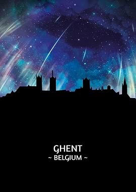 Ghent Belgium Skyline
