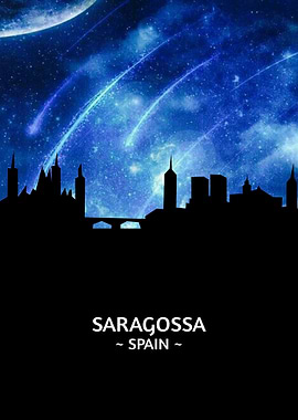 Saragossa Spain Skyline