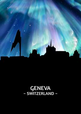 Geneva Switzerland Skyline