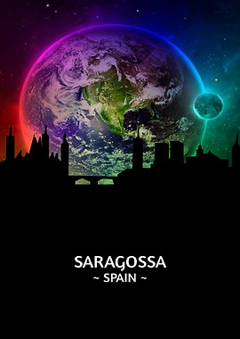 Saragossa Spain Skyline