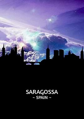 Saragossa Spain Skyline