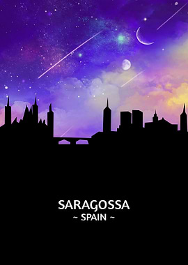 Saragossa Spain Skyline