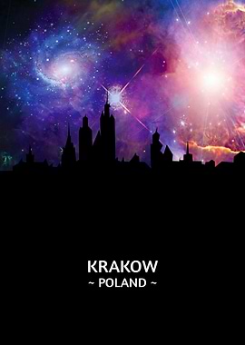 Krakow Poland Skyline