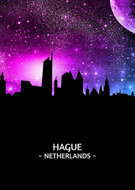 Hague Netherlands Skyline