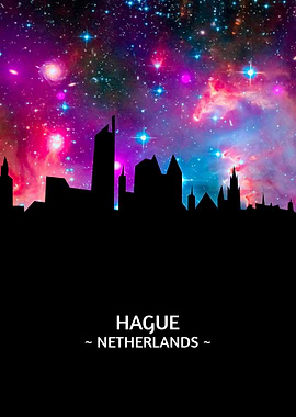 Hague Netherlands Skyline