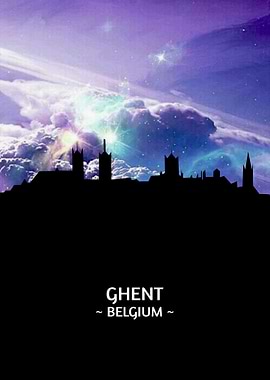 Ghent Belgium Skyline