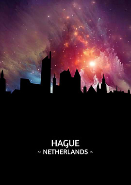 Hague Netherlands Skyline