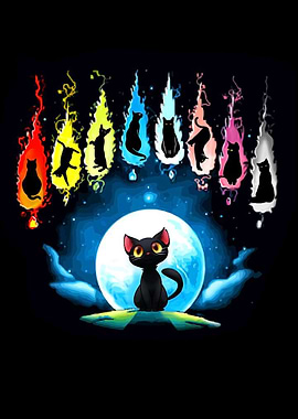 Black Cat Paw Silhouette