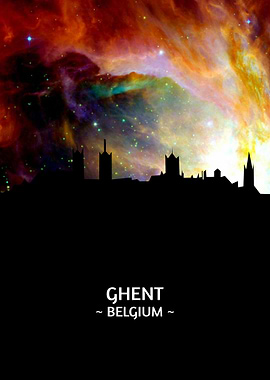 Ghent Belgium Skyline