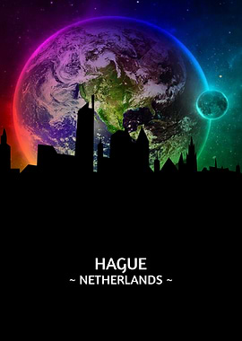 Hague Netherlands Skyline