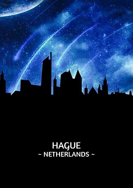 Hague Netherlands Skyline