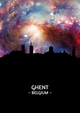Ghent Belgium Skyline