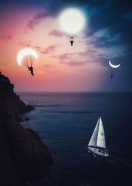 Parachutists Team Moon