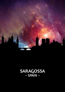 Saragossa Spain Skyline