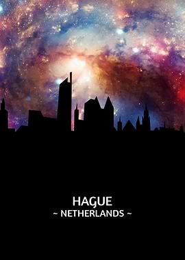 Hague Netherlands Skyline
