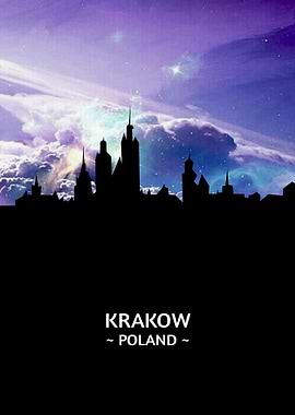 Krakow Poland Skyline
