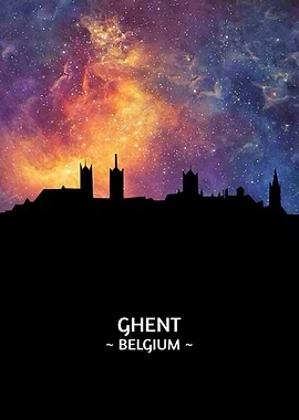 Ghent Belgium Skyline