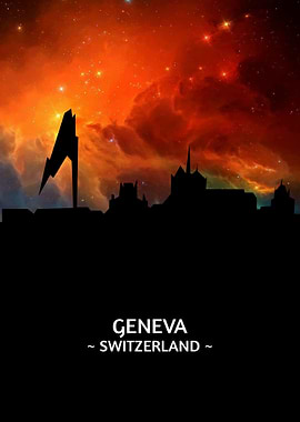 Geneva Switzerland Skyline