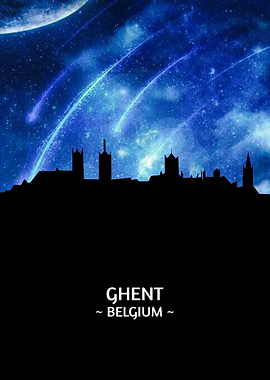 Ghent Belgium Skyline