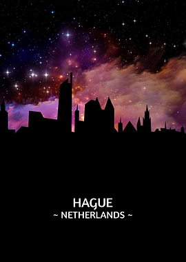 Hague Netherlands Skyline