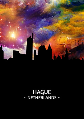 Hague Netherlands Skyline