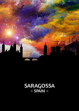 Saragossa Spain Skyline