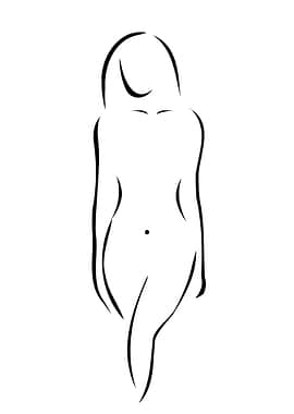 Abstract nude woman