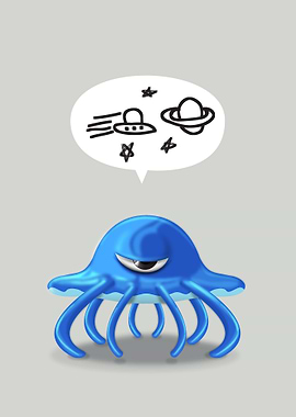 Blue Alien went your home