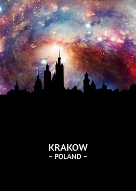 Krakow Poland Skyline