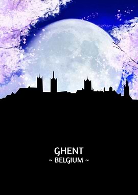 Ghent Belgium Skyline