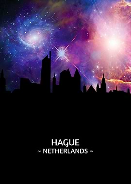 Hague Netherlands Skyline