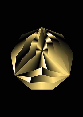 Metal gold opart figure 1