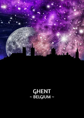 Ghent Belgium Skyline