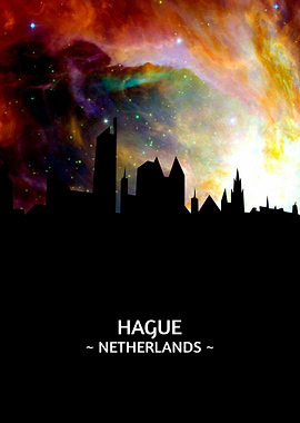 Hague Netherlands Skyline