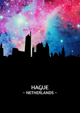 Hague Netherlands Skyline