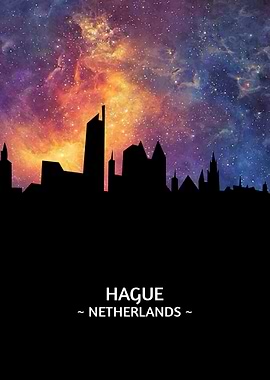Hague Netherlands Skyline